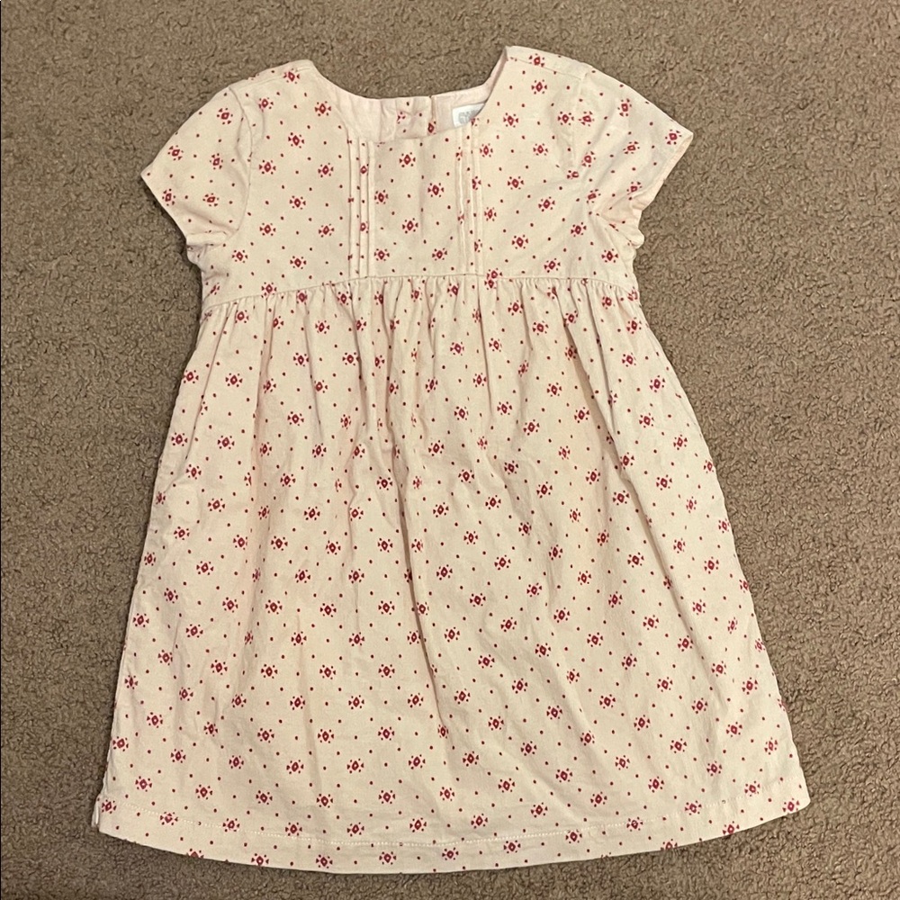 Gymboree Cream and Red Floral Kids Dress